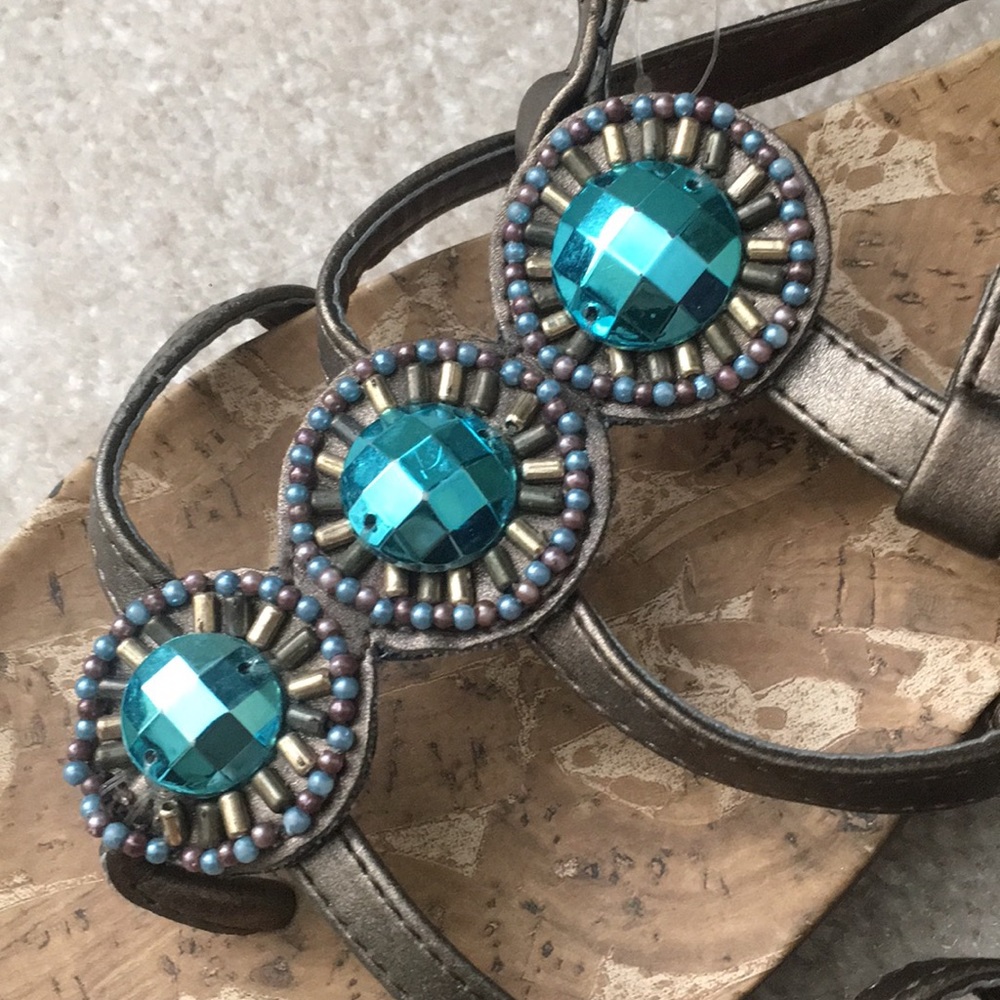 Xhilaration Embellished Slingback Sandals 5 NWOT - Picture 2 of 5